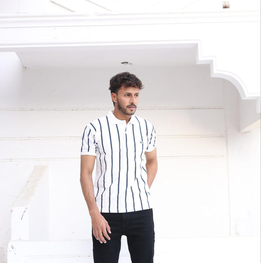 Men’s White Polo T-Shirt with